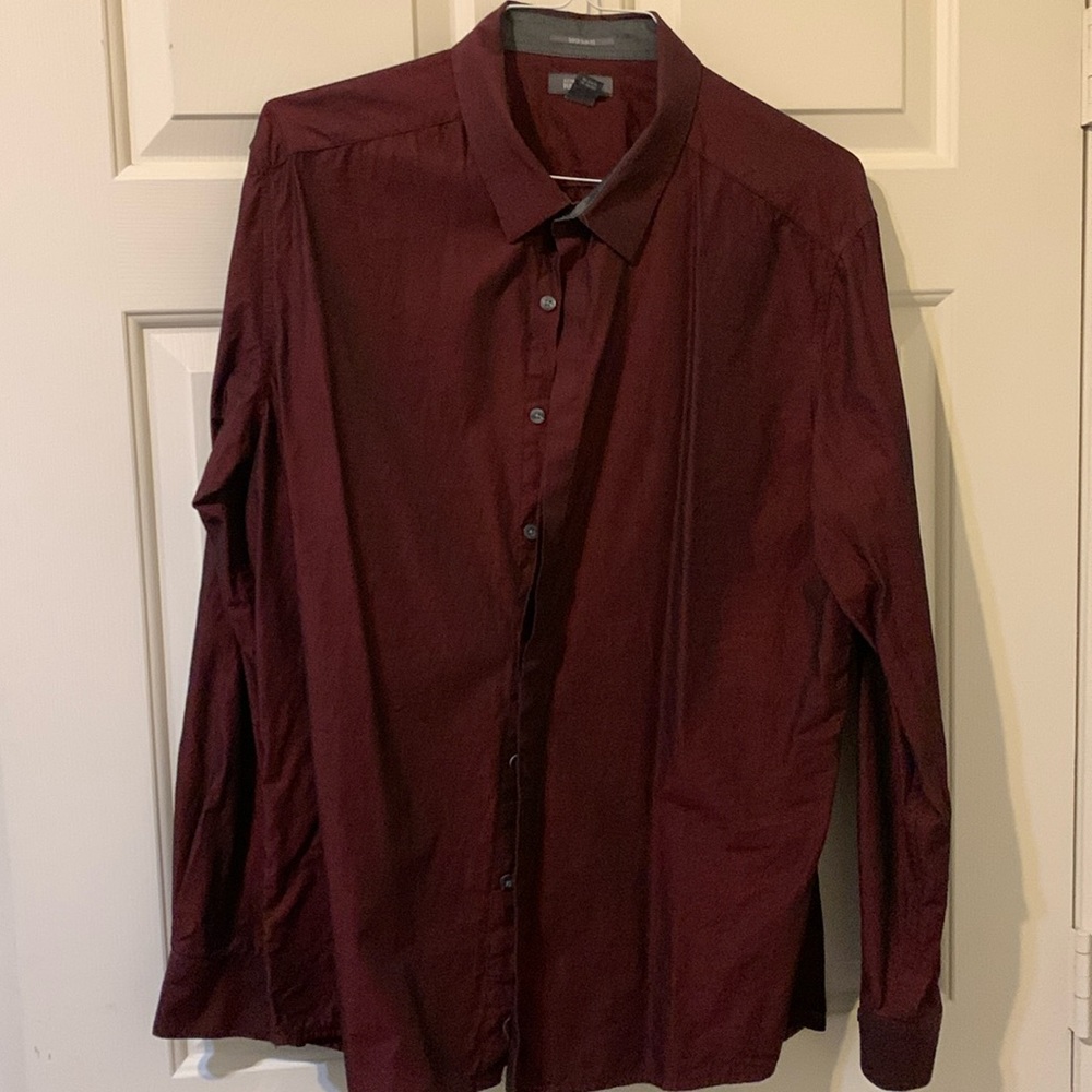 Kenneth Cole shirt XXL dark red